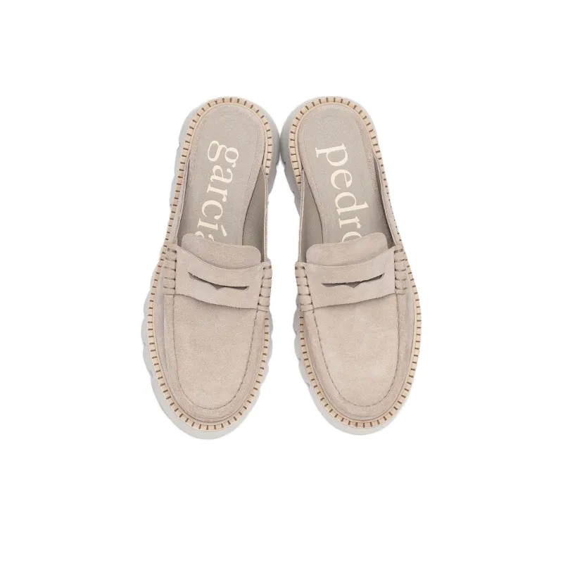Pedro García Closed Toe Slippers 3.5cm Women's Beige-3