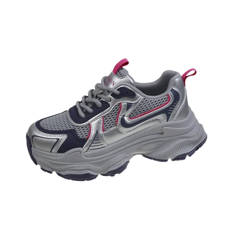 Luji Cushioning Abrasion Resistant Breathable Lightweight Low Top Chunky Sneakers Women's-0