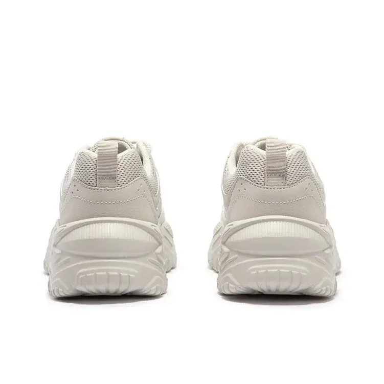 361° Breathable Height Increase Low Top Chunky Sneakers Men's Gray Beige-3