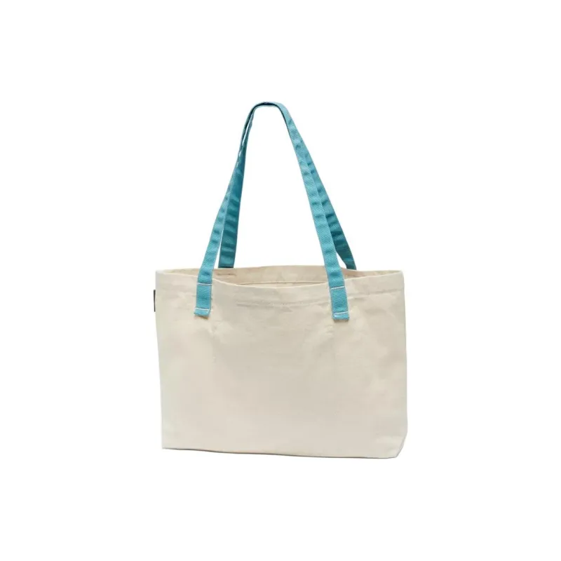 Columbia Cotton Patchwork Canvas Canvas Bag Tote Bag Shopping Bag Handbag Unisex Beige & Blue-1