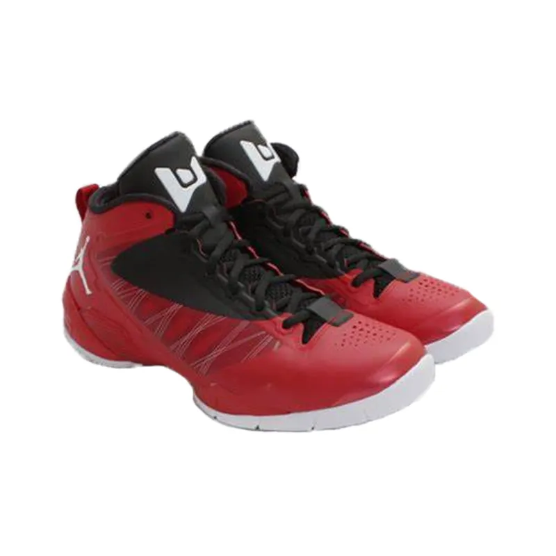 Jordan Fly Wade 2 Cushioning Anti-Slip And Wear-Resistant Coverage Mid-Top Basketball Shoes Men's Red Black-2