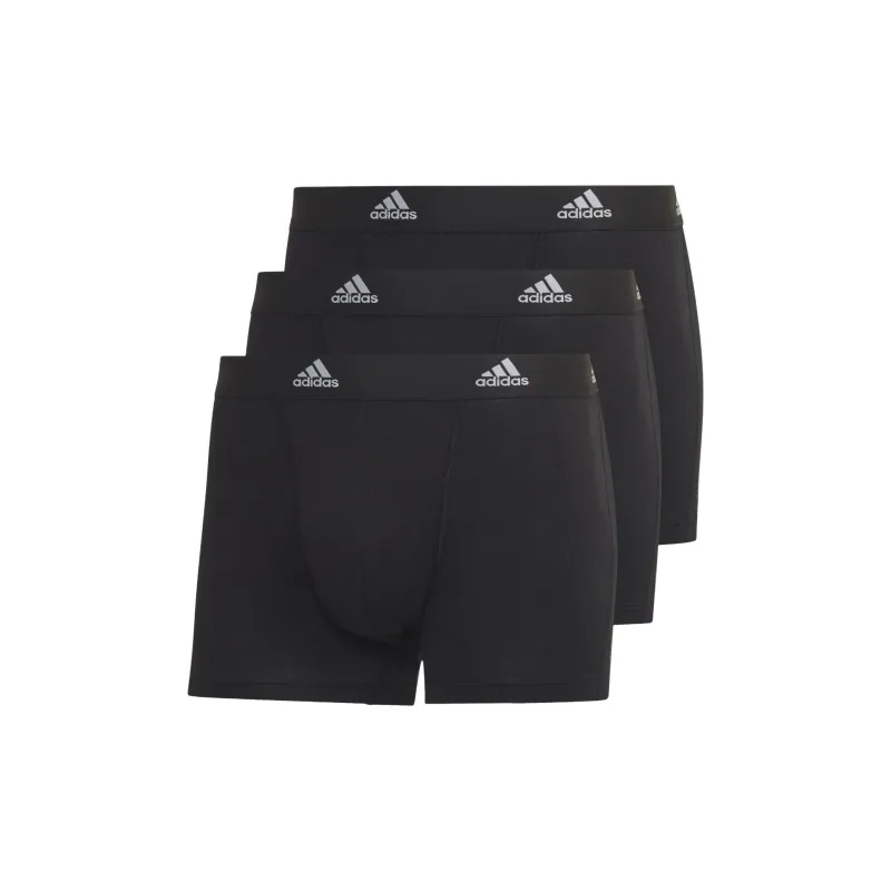 Adidas Active Flex Cotton Trunk Underwear Underpants Men's 3 Pack Black-0