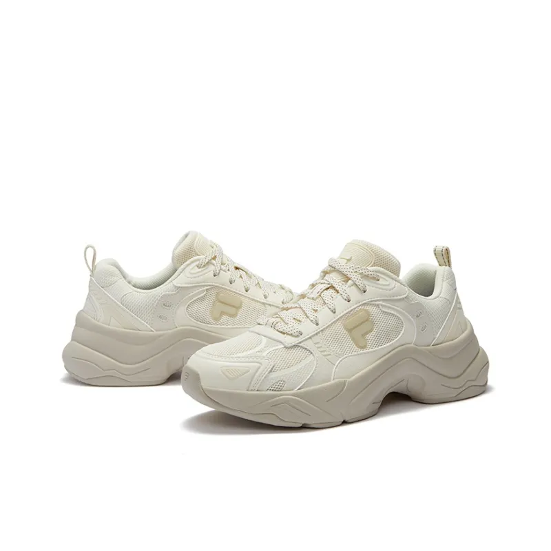 FILA FUSION UNIQUE Durable Breathable Low-Top Casual Shoes Women's Antique White Color-4