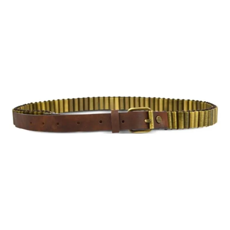 CELINE Embellishment Detail Leather Leather Belts Women's Caramel Brown Width: 2cm-0