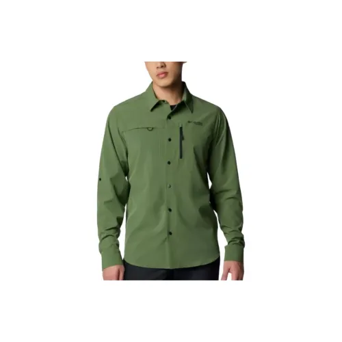 Columbia Summit Valley Shirts Men Army Green