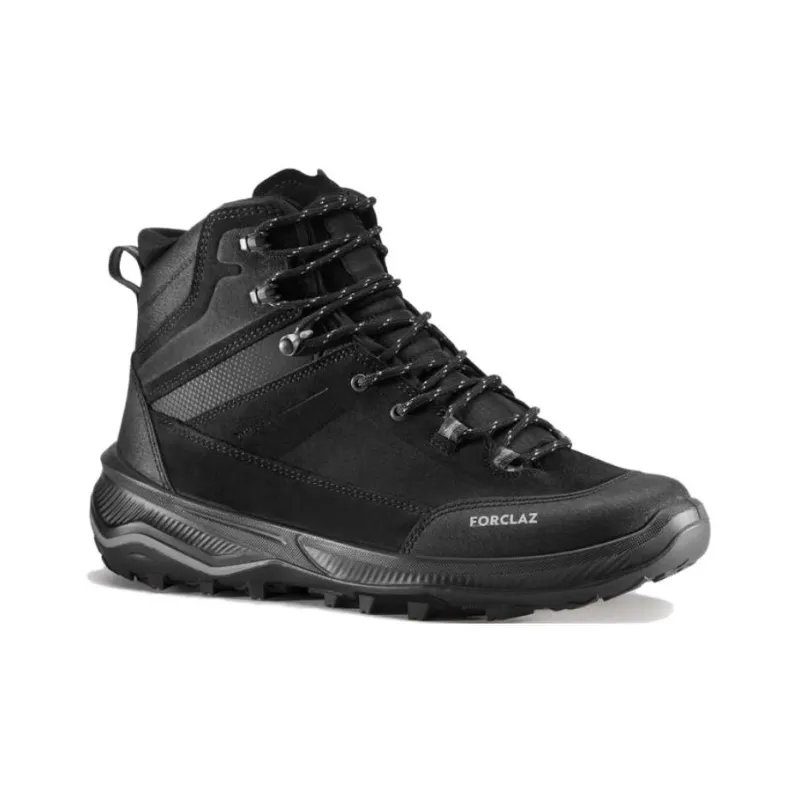 DECATHLON MT100 Anti Slip Wear Resistant Waterproof And Breathable High Top Trekking Shoes Men's Black-1