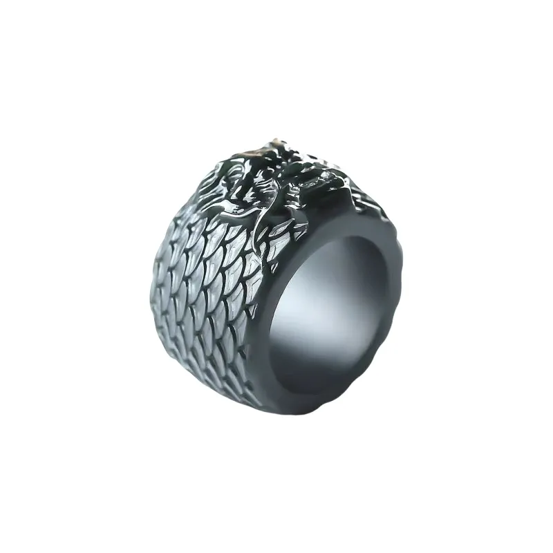 Bailiang Hetian Jade Rings Men's Green Jade-0