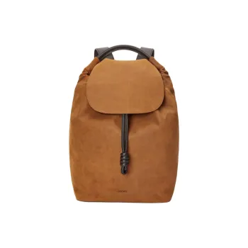 LOEWE Suede Backpack Regular Unisex Cognac