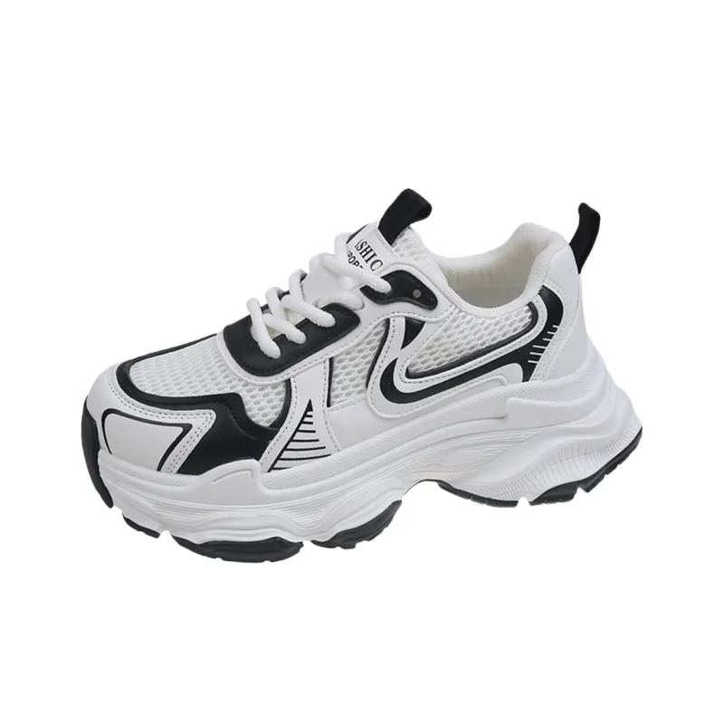 Luji Cushioning Abrasion Resistant Breathable Lightweight Low Top Chunky Sneakers Women's-4