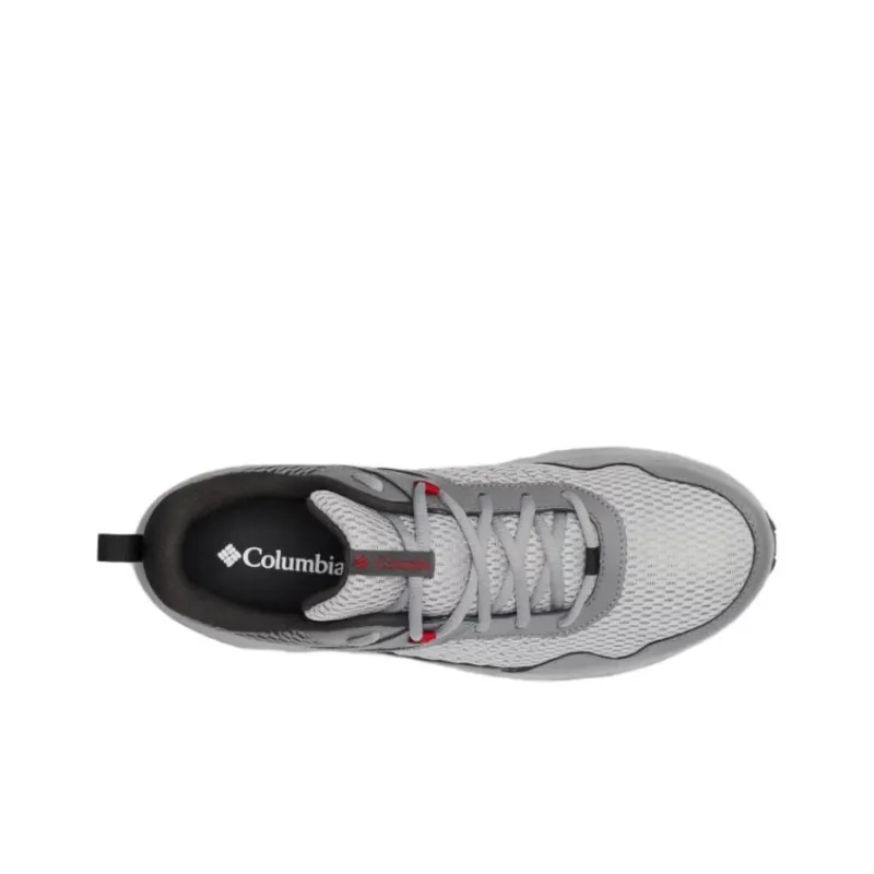 Columbia Plateau Water-Resistant Low-Top Trekking Shoes Men's Gray Red-3