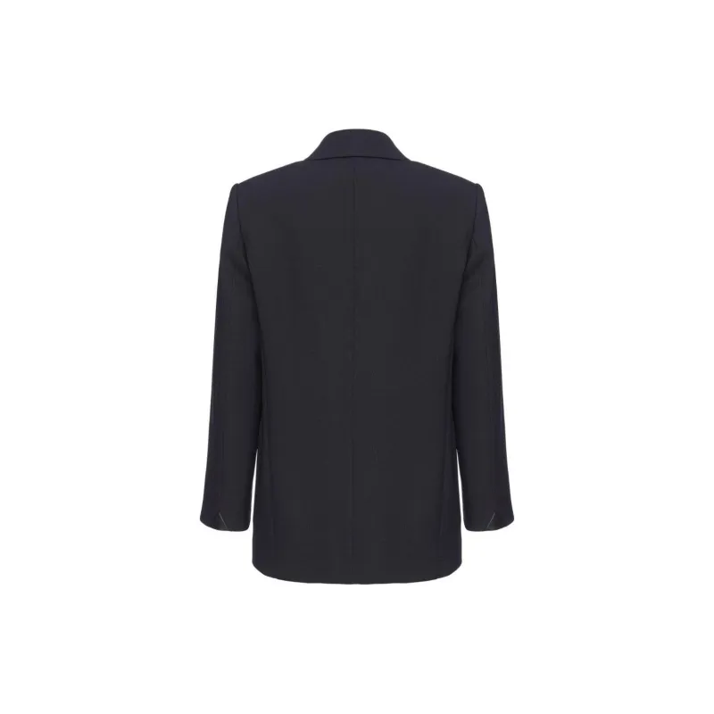 PINKO Double Breasted Tailored Twill Blazer-1