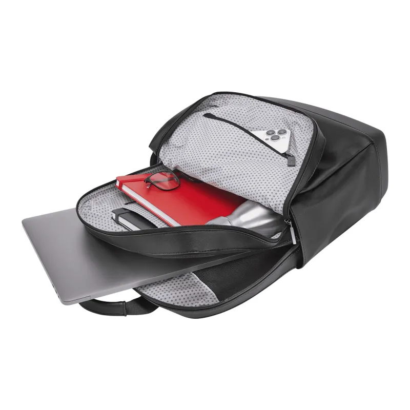 MOLESKINE Polyurethane And Polyester Blend Backpack Unisex Black-5