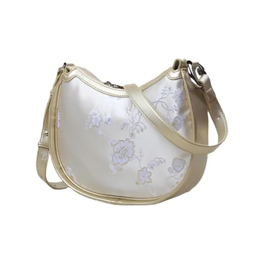 H YXIANG Canvas Canvas Bag Shoulder Bags Regular Women's White/Black-2