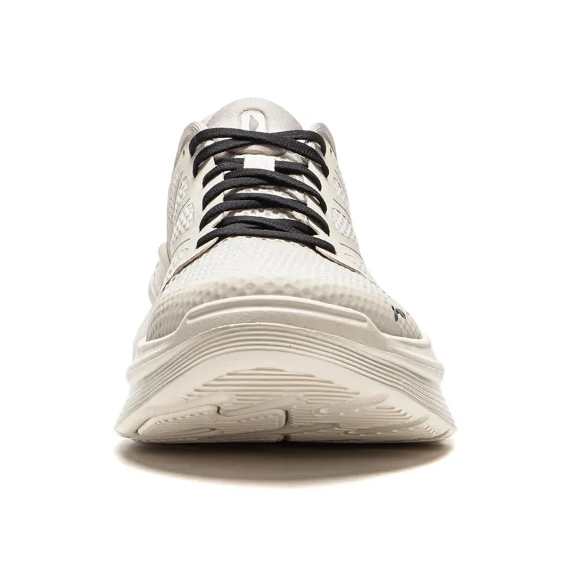 LiNing Ling Yue Cushioning Wear Resistant Low Top Running Shoes Women's Silver Birch Gray-4