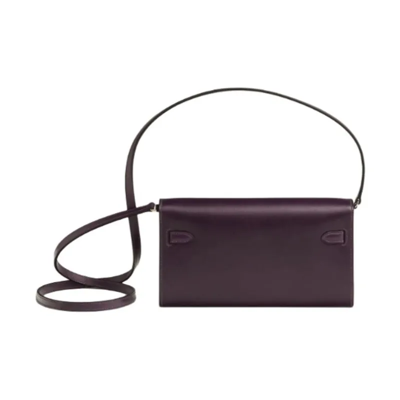 HERMES Kelly To Go Leather Wallets Shoulder Bag Crossbody Bag Regular Women's 59 Raisin Grape Purple-1