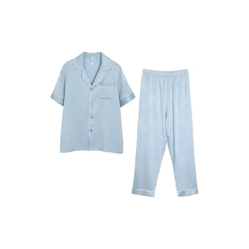 Red Beans At Home Pajama Set Men's Sea Salt Blue