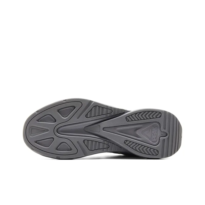 PEAK Taichi Puffy Shoes Cushioning Rebound Height Increasing Slip Resistant Low Top Casual Shoes Men's Paloma Gray-5