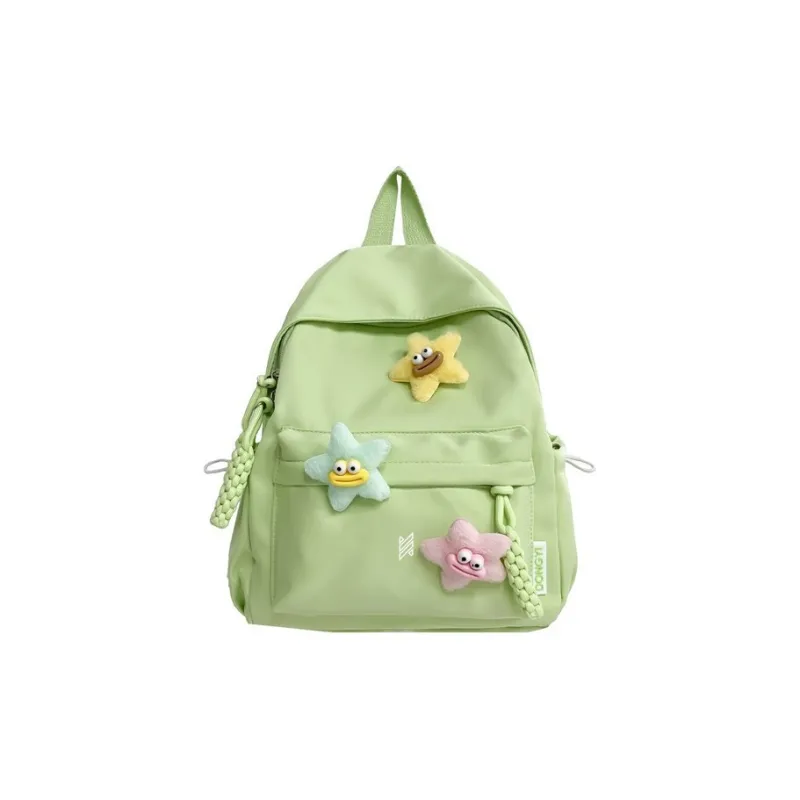 NOMK Nylon Backpack Backpack Backpack Handbag Women's Pink/Black/Green/White/Beige Yellow-5