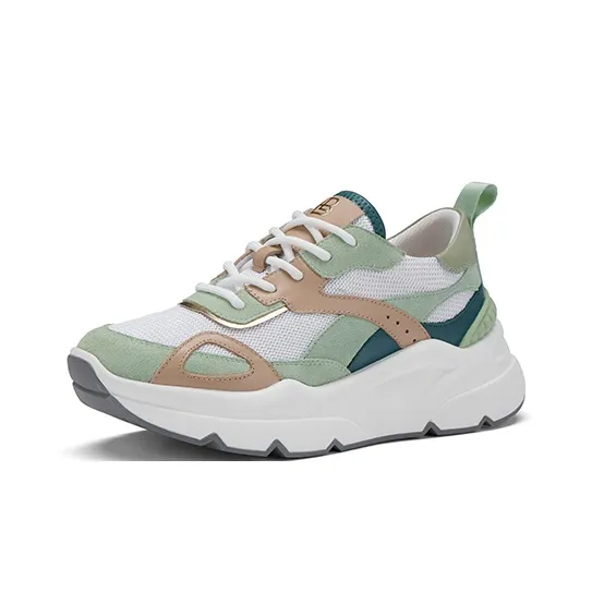 ZSBELLA Anti-Slip And Wear-Resistant Height Increasing Low-Top Chunky Sneakers Women's-1