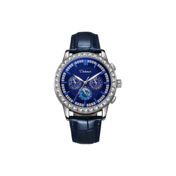 Dulunwe Automatic Mechanical Movement Genuine Leather Strap Watch Men's Watches Black Dial