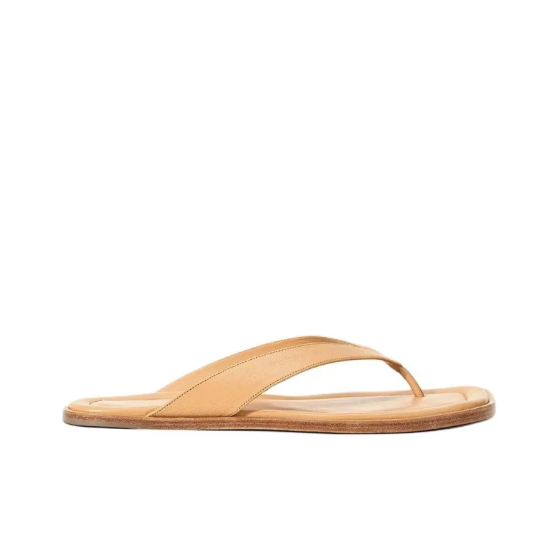 Staud Flip Flops Women's Beige Brown-1