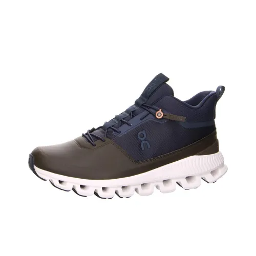 On Cloud Hi Running Shoes Men Low-Top Black/White