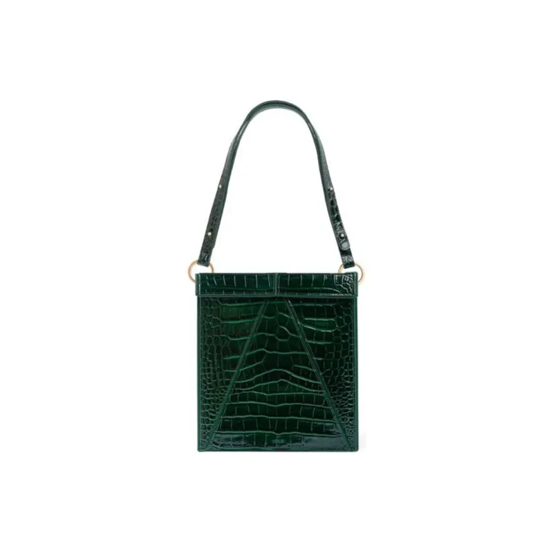 YEE SI Cow Leather Handbag Women's Green-2