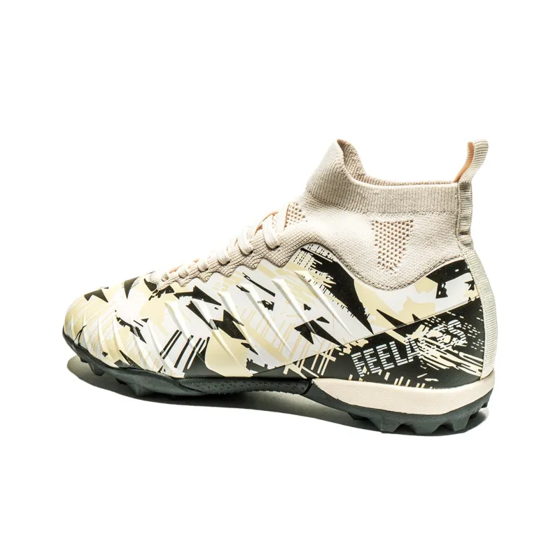 FEELACES FG Rubber Long Studs TF Rubber Broken Studs Artificial Ground, Natural Ground Soccer Shoes Unisex Beige Yellow-5