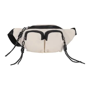 MOK Nylon Sling Bag Unisex White/Black