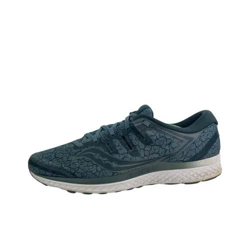 Saucony Guide Iso2 Running Shoes Men Low-Top Rippled Steel Iron Gray