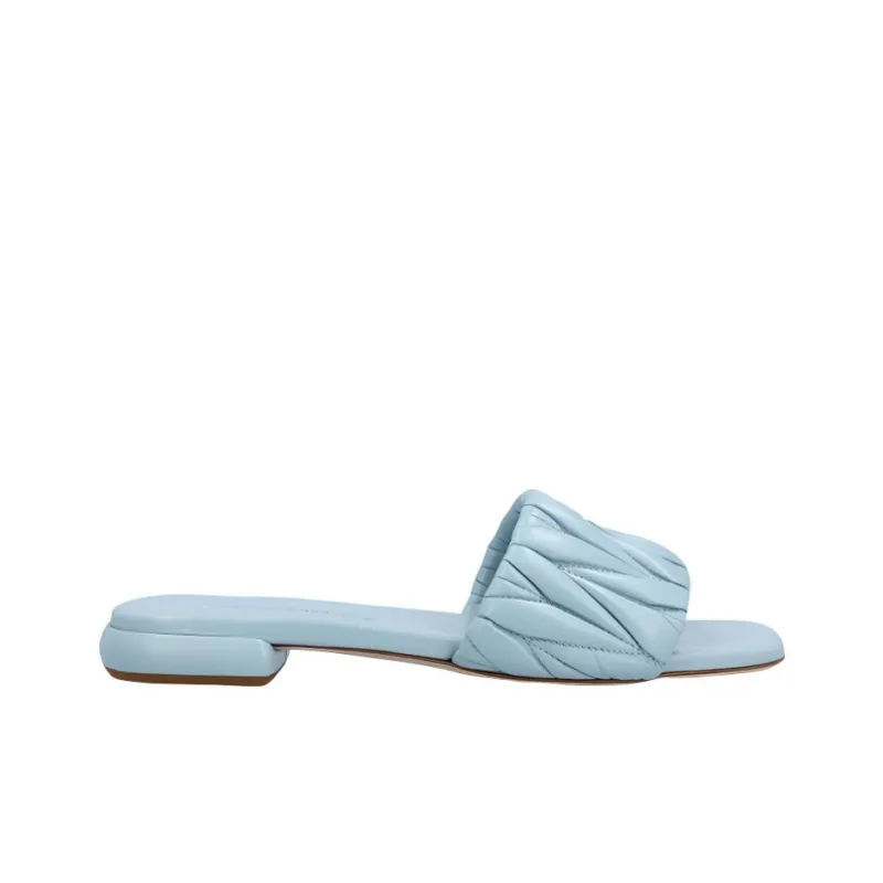 MIU MIU Slip Resistant Slide Slippers Women's Blue-1