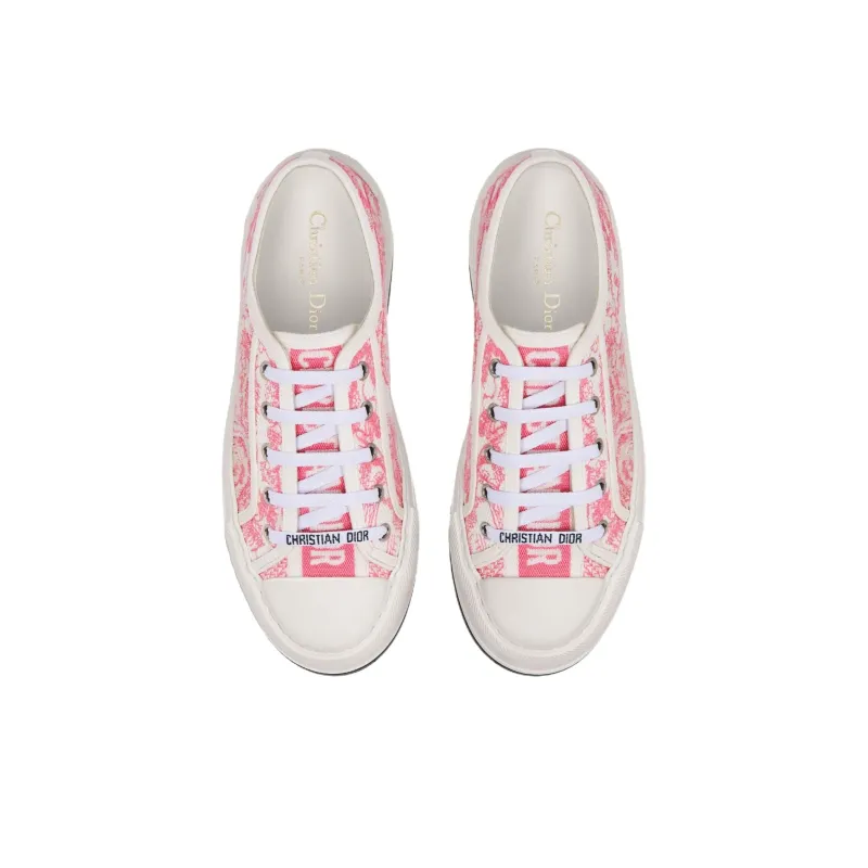 DIOR Walk'n'Dior Platform Shoes Low-Top Skateboard Shoes Women's Pink-3