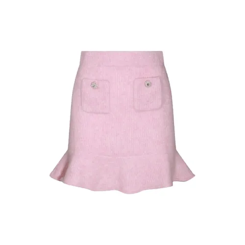 Self-portrait Casual Short Skirts Women's Pink