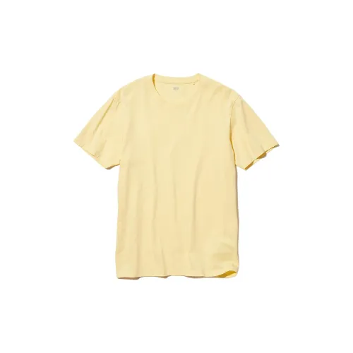 UNIQLO T-Shirts Men Apricot Yellow