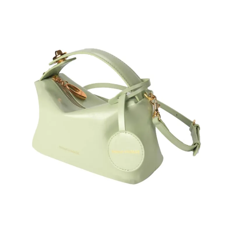 Abbott-VINTAGE Cow Leather Shoulder Bag Crossbody Bag Handbag Women's-1