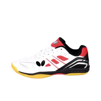 Butterfly Slip Resistant And Breathable Low Top Training Shoes Unisex White Red