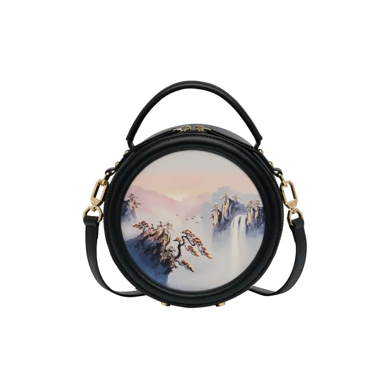 ZOOLER Cow Leather One Shoulder Crossbody Handbag Trumpets Women's Elegant White/Han Dynasty Black-4