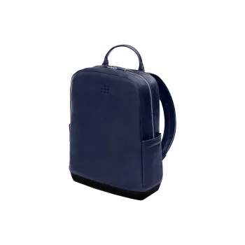 MOLESKINE Grained Matte Cow Leather Backpack Unisex Sapphire Blue