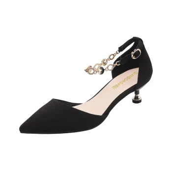 Qiandongmeili Strap Sandals 3.5cm Women's Black
