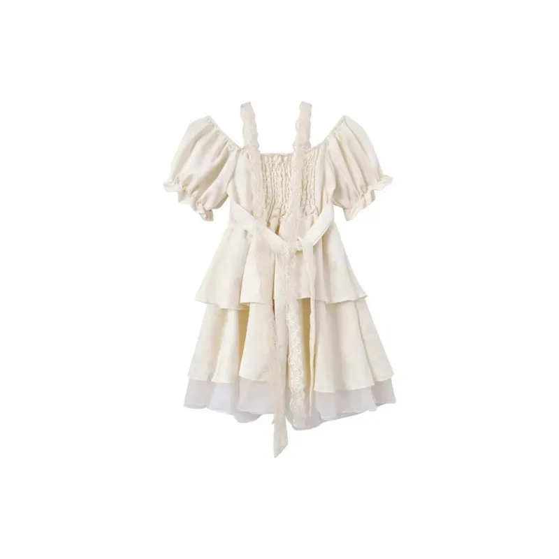 Incolore Short Sleeved Dresses Women's Apricot-1