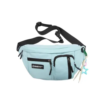MOK Nylon Crossbody Bag Fanny Pack Sling Bag Regular Unisex White/Gray/Black/Orange/Blue