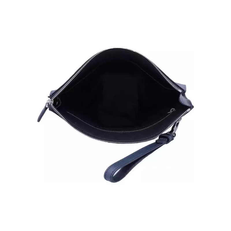 MONTBLANC Leather Clutch Men's Blue-2