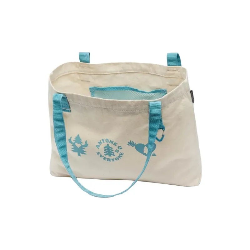 Columbia Cotton Patchwork Canvas Canvas Bag Tote Bag Shopping Bag Handbag Unisex Beige & Blue-2