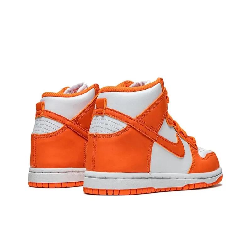 Nike Dunk High White Orange Blaze Varsity Blue-2