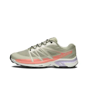 SALOMON XT-Wings 2 Cushioned Slip-Resistant Low-Top Outdoor Shoes Unisex Green Pink