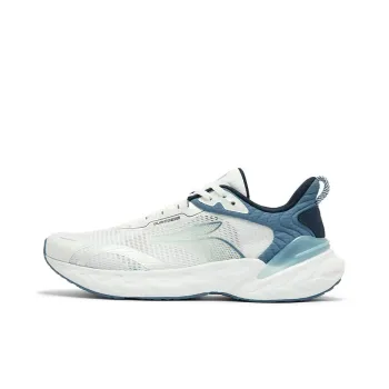 361° Popping Foam Cushioning Breathable Low-Top Training Running Shoes Men's White Blue