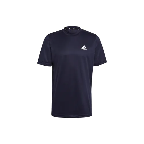 Adidas Clothing T-Shirts Men Legend Ink/White