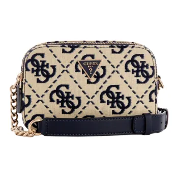 GUESS Jacquard Camera Bag Shoulder Bag Crossbody Bag Women's Marine Blue