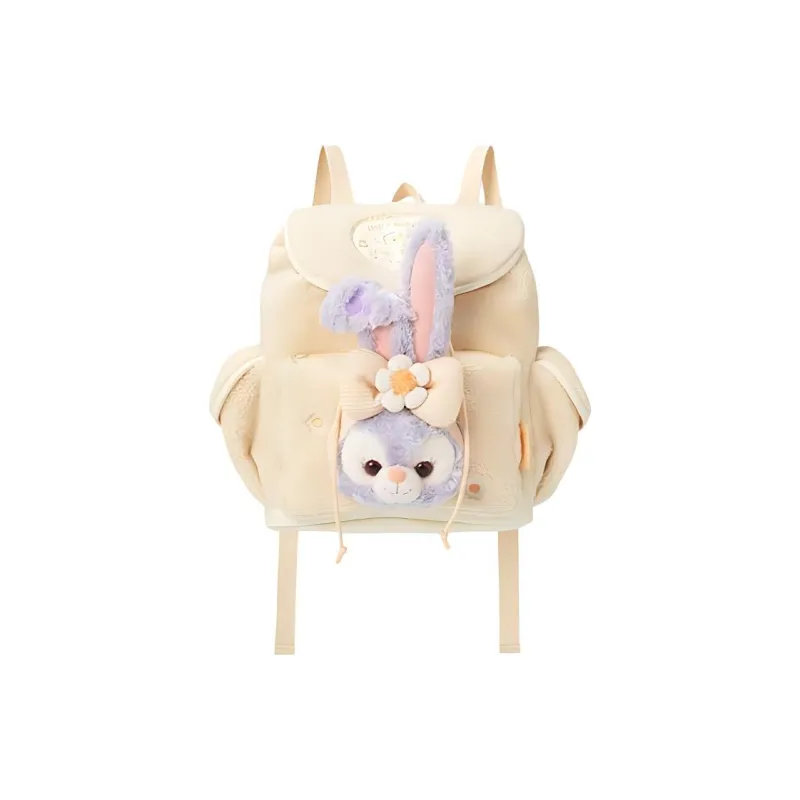 Disney Duffy Is Lazy With His Friends Fabric Backpack Regular Women's Beige-0
