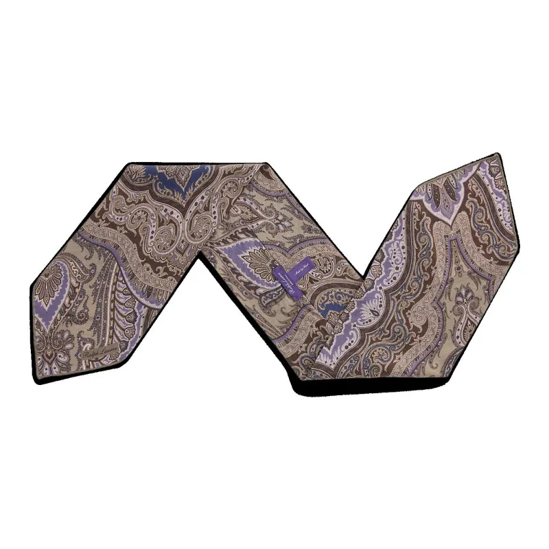 Ralph Lauren Cashmere Mulberry Silk Silk Scarves Men's Brown-1